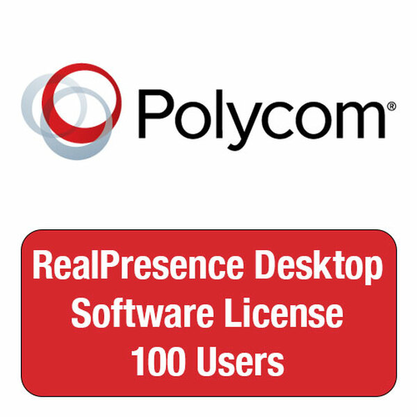 Polycom RealPresence Desktop Video Conferencing Software License, 100 Users - 5150-75109-100