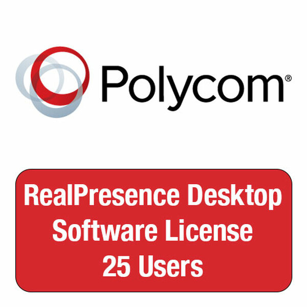 Polycom RealPresence Desktop Video Conferencing Software License, 25 Users - 5150-75109-025